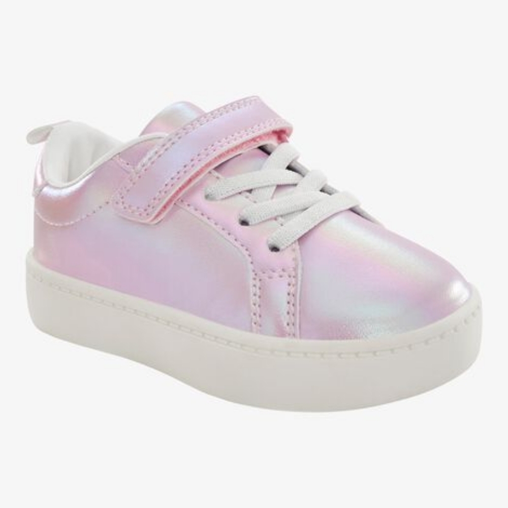 Carter's Pink and White Sneakers with Velcro Straps